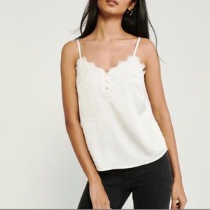 NWOT abercrombie and fitch lace trim cami